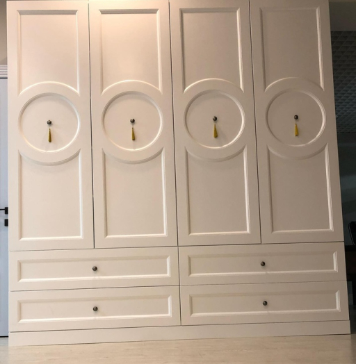 Распашные шкафы-Белый шкаф на заказ «Модель 65»-фото2